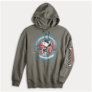 Peanuts Snoopy Stay Cool Joe Cool Men’s Gray Hoodie Size XL